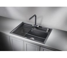 Кухонная мойка GRANULA KS-7301, ЧЁРНЫЙ  кварц 