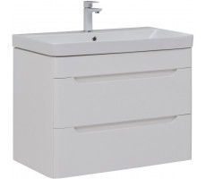 Тумба с раковиной Aquanet София 80 2 ящ. цв.белый глянец (274192) 