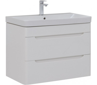 Тумба с раковиной Aquanet София 80 2 ящ. цв.белый глянец (274192) 