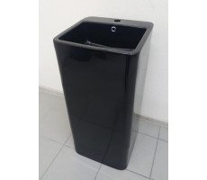 Раковина напольная 40х40см CeramaLux P7004LMB черный матовый Раковина напольная 40х40см CeramaLux P7004LMB черный матовый