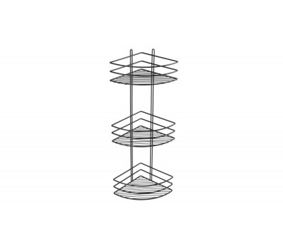 Полка Fixsen угловая трехэтажная черная FX-710B-3 