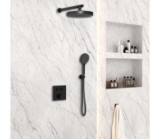 Душевой комплект Vincea VSFW-4I212MB встраиваемый, двухрежимный, черный Душевой комплект Vincea VSFW-4I212MB встраиваемый, двухрежимный, черный