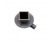 Точечный трап Pestan Confluo Standard 10х10 Black Glass Gold 13000172 черный 