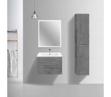 База под керамическую раковину Mia Slim 700 подвесная, 2 выкатных ящика soft close, Beton База под керамическую раковину Mia Slim 700 подвесная, 2 выкатных ящика soft close, Beton