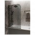 Шторка на ванну распашная Knotlor BS080TG0GM 140х80 оружейная сталь  