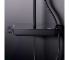 Душевая система с душевым смесителем-полкой Damixa Scandinavian Pure 936780300 Черный 