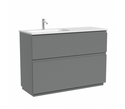 Тумба напольная SANCOS Folk Floor левая 1190х445х850, c двумя ящиками оснащенными доводчиками, Ergraut soft, арт.FL120FLES 