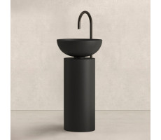 Раковина напольная Milldue SABA 5830.22-2 цвет: Nero (цемент чёрный матовый) Раковина напольная Milldue SABA 5830.22-2 цвет: Nero (цемент чёрный матовый)