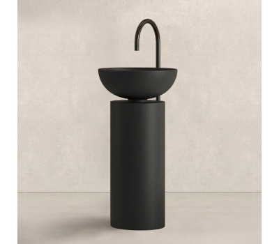 Раковина напольная Milldue SABA 5830.22-2 цвет: Nero (цемент чёрный матовый) Раковина напольная Milldue SABA 5830.22-2 цвет: Nero (цемент чёрный матовый)