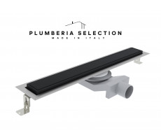 Душевой трап PLUMBERIA SELECTION PST IN-TILE PST80NO, черный матовый 