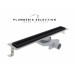 Душевой трап PLUMBERIA SELECTION PST IN-TILE PST80NO, черный матовый 