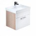 Тумба с раковиной IDDIS Mirro 50 подвесная белая/под дерево MIR50W0i95K  