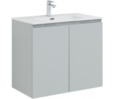 Тумба с раковиной Aquanet Алвита new 80 подвесная 2 дв. цв.серый (273984) 