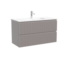 Тумба подвесная SANCOS Snob R 890х390х500, c двумя ящиками оснащенными доводчиками, Doha Soft, арт.SNR90/39SM Тумба подвесная SANCOS Snob R 890х390х500, c двумя ящиками оснащенными доводчиками, Doha Soft, арт.SNR90/39SM