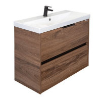 Тумба-умывальник Comforty Селенга-80 дуб тёмно-коричневый с раковиной CF19696BX-80 00-00021875 