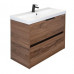 Тумба-умывальник Comforty Селенга-80 дуб тёмно-коричневый с раковиной CF19696BX-80 00-00021875 