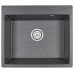 Кухонная мойка GRANULA 6001, ГРАФИТ (ЧЁРНО-СЕРЫЙ), кварц 