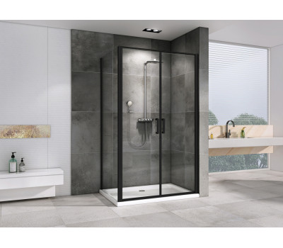 Душевой уголок ABBER Sonnenstrand AG04100BC-S90B черный матовый 