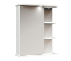 Шкаф-зеркало Onika Карина 60 белый, левый, с подсветкой 206009 