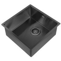 Кухонная мойка ABBER Wasser Kreis AF2195MB черная матовая 
