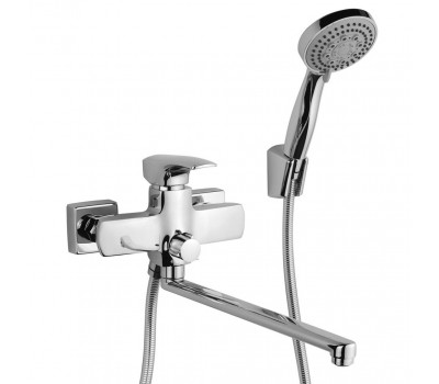 Смеситель для ванны PAINI Angel с длинным изливом с аксессуаром, хром (CR) ANCR112P20LMKM 