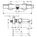 Смеситель для ванны термостат Hansgrohe Ecostat  13347000 хром 