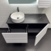 Тумба-умывальник Comforty Геленджик 120 белый матовый со столешницей мрамор Калакатта Блэк c раковиной Comforty 9110 00-00018707 