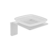 Мыльница IDDIS Slide матовое стекло, сплав металлов, белый матовый SLIWTG0i42  