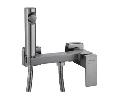 Гигиенический душ со смесителем Shevanik S9605T-1, оружейная сталь