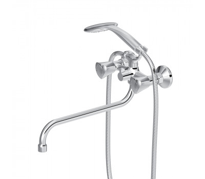 Смеситель для ванны и душа с длинным изливом и душевым набором RedBlu by Damixa Object 349500000 Хром  Смеситель для ванны и душа с длинным изливом и душевым набором RedBlu by Damixa Object 349500000 Хром