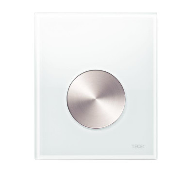 Панель смыва, стекло белое, цвет: нержавеющая сталь TECE TECEloop 9242661 