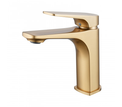 Смеситель для раковины Shevanik S4201G, золотой сатин