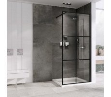 Душевая перегородка ABBER Immer Offen AG62090B черный матовый 