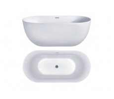 Отдельностоящая ванна 170x78 Hatria Y7AX01 со сливом-переливом, цвет белый глянцевый 