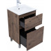 Тумба с раковиной Aquanet Алвита new 50 (Flash) напольная 2 ящ. цв.дуб веллингтон табак 00345684 Тумба с раковиной Aquanet Алвита new 50 (Flash) напольная 2 ящ. цв.дуб веллингтон табак 00345684