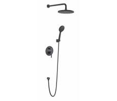 Душевая система скрытого монтажа Vessel Black Set_3in1 VODA 