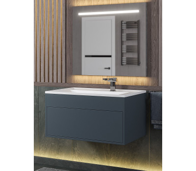 Тумба с раковиной для ванной подвесная Uperwood Lotus Premium 80х50х44 см, серая 39340207462 Тумба с раковиной для ванной подвесная Uperwood Lotus Premium 80х50х44 см, серая 39340207462