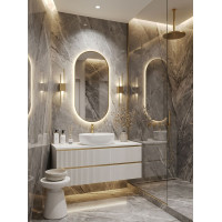 Зеркало для ванной Uperwood Next LED 50*100, бесконтактный сенсор, золотое ZNext50100g 
