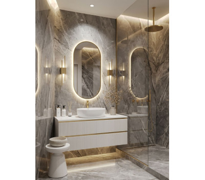 Зеркало для ванной Uperwood Next LED 50*100, бесконтактный сенсор, золотое ZNext50100g 