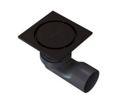 Душевой трап точечный Knotlor SDSC100BL матовый черный  