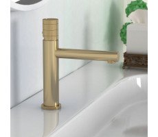 Смеситель для раковины Vincea Groove VBF-4G1BG4, брашированное золото Смеситель для раковины Vincea Groove VBF-4G1BG4, брашированное золото