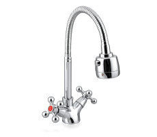 Смеситель для кухни с гибким изливом и режимом душ FRAP F4319, хром Смеситель для кухни с гибким изливом и режимом душ FRAP F4319, хром