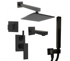 Комплект на 3 потребителя Grazia PAINI, для ванны/душа, черный брашированный PVD 21PZSET36911SHBATH 