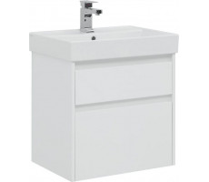 Тумба с раковиной Aquanet Nova Lite 60 белый (2 ящика) 