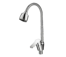 Смеситель для кухни с гибким изливом и режимом "душ" Prohanss P64.47, хром 
