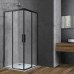 Душевой уголок Soft VSS-3SO900CLB, 900*900, черный, стекло прозрачное 