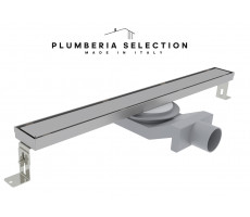 Душевой трап PLUMBERIA SELECTION PSL LINEAR PSL100MT, брашированная нержавеющая сталь 