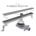 Душевой трап PLUMBERIA SELECTION PSL LINEAR PSL100MT, брашированная нержавеющая сталь 