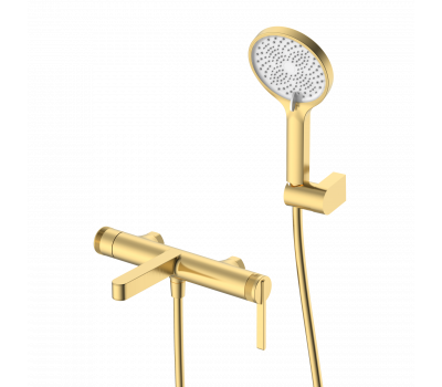 Смеситель для ванны с душем DQ Bonn короткий излив мат.золото DA1703207 