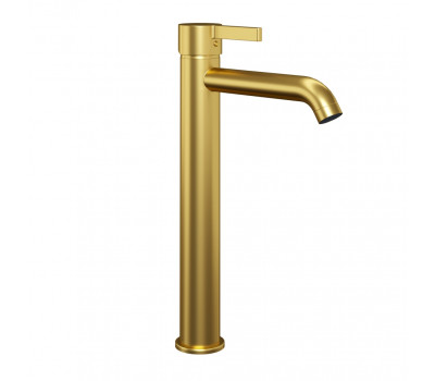 Смеситель для раковины PAINI Brera без донного клапана, высокий, брашированное золото PVD (PJ) 74PJ205OLL 